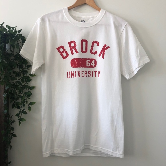 ❌SOLD❌ Brock University White Graphic T-Shirt - Picture 2 of 3